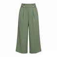 thumbnail image 7 of Maean Casual Pants for Womens Trousers Elastic High Waist Pleated Straight Legs Loose Fashion Capri Pant, 7 of 7