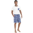thumbnail image 5 of GIRUNS Men's Pajama Sets 2 piece Sets Crew Neck Shorts Sleeve and Shorts with Pocket Pjs Sleepwear Set Blue Duck M, 5 of 8