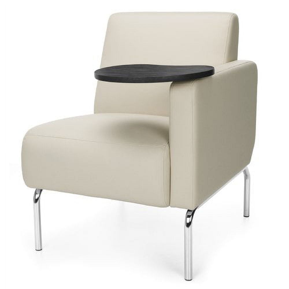OFM Triumph Series Model 3001LT Polyurethane Modular Left Arm Lounge Chair with Tungston Tablet, Black