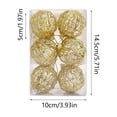 thumbnail image 3 of Christmas Decorations Lignoak Christmas Boxed Iron Gold Hollowed Out Christmas Balls Christmas Tree Decorations Hanging Holiday Ornaments Gold S, 3 of 6