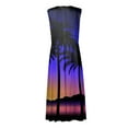 thumbnail image 4 of Robes d'Été pour Femmes Colorées, Fluides, Décontractées, Sans Manches, Robes Maxi, Tenue de Plage Hawaïenne avec Encolure en V, 4 of 5