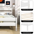 thumbnail image 3 of uhomepro Platform Bed Frame with Headboard and Footboard, Modern Pine Wood Twin Bed Frame Bedroom Furniture with Wood Slats Support, No Box Spring Needed, White, 3 of 12