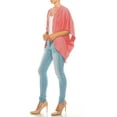 thumbnail image 3 of MOA Collection Women's Loose Fit 3/4 Sleeves Kimono Style Cover Up Solid Cardigan, 3 of 7