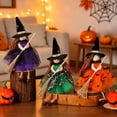 thumbnail image 4 of Hangable Witch Doll Ornament | Halloween Small Witch Figurine with Gauze Skirt,Sorceress Doll with Broom,Halloween Hanging Decoration,for Haunted House Room Door and Window Decoration, 4 of 8
