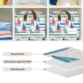 thumbnail image 4 of Yayeee Foldable Storage Basket for Shelves with Handles Waterproof Cloth Bins, Colorful Sailboats, 4 of 7