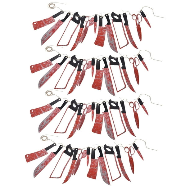 Cadena De Cuchillo De Sangre De Halloween Cuchillo De Halloween Pancarta Colgante Tortura Falsa Cuchillos Colgantes 10 Juegos Cadena De Cuchillo De Sangre De Halloween Horror ANGGREK Fake Torture Hanging Knives