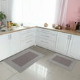 thumbnail image 2 of Troy 2-Piece Modern Washable Solid Non-Slip Kitchen Mat Set, Grey, 2 of 9