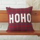 thumbnail image 1 of Nueva funda de almohada con estampado navideño, funda de cojín bordada con letras a cuadros rojos y verdes, funda de cojín de tela para el hogar, 1 of 6