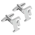 thumbnail image 1 of BodyJ4You 2PC Cufflinks Personalized Initials Letter F Men's Button Shirt Business Gift, 1 of 6