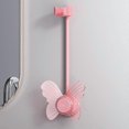 thumbnail image 1 of Adjustable Hair Dryer Holder Wall Mounted, Hands Free Blow Dryer Holder, Bathroom Organizer - Butterfly Decor (pink), 1 of 3