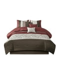 thumbnail image 3 of Madison Park Serene 7-piece Polyester Polyoni Comforter Set in Red/Chocolate, 3 of 5