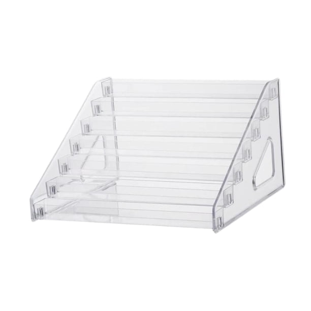Caja de mesa de estante de almacenamiento acrílico Multifunción 1/64 Exhibición de automóviles de juguete, caja de pantalla múltiple para automóviles, tiendas minoristas, inicio 7 capas