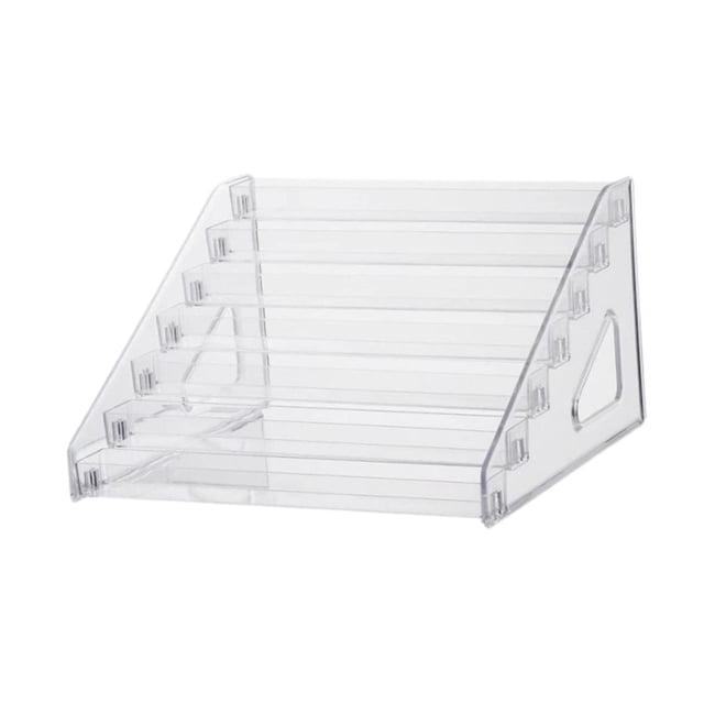 Caja de mesa de estante de almacenamiento acrílico Multifunción 1/64 Exhibición de automóviles de juguete, caja de pantalla múltiple para automóviles, tiendas minoristas, inicio 7 capas