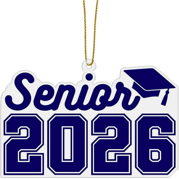 Personalized Class of 2026 Senior Ornament College Senior Gift Acrylic Hanging Ornament for Xmas Tree Decoration High School Grad Xmas New Year