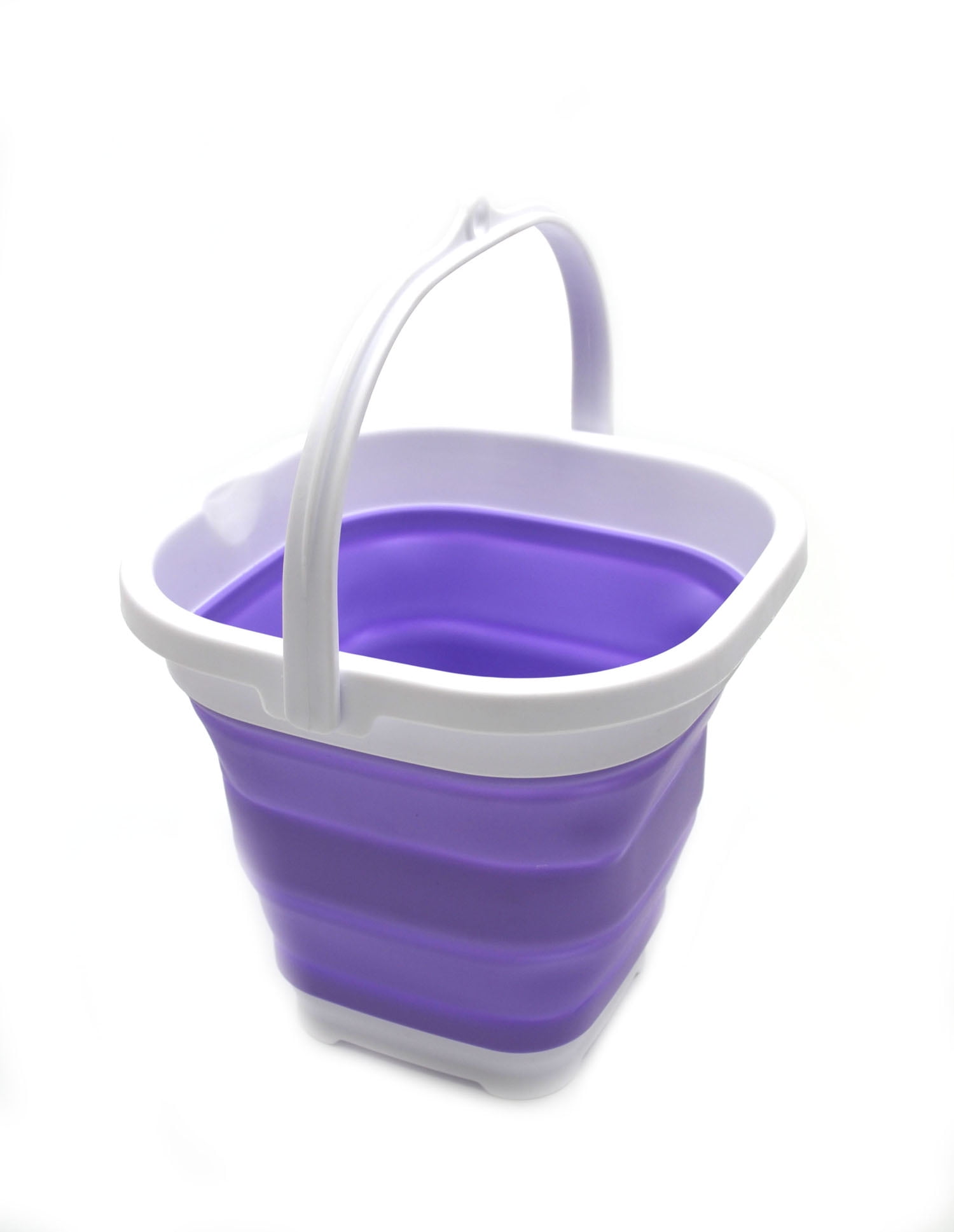 SAMMART Super Mini Square Collapsible Plastic Bucket Foldable Square