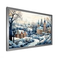 thumbnail image 2 of Designart "Landscape of a Russian City in Winter III" Landscapes Framed Wall Art Decor - Traditional White Winter Landscape Entryway Framed Wall Art, 2 of 6