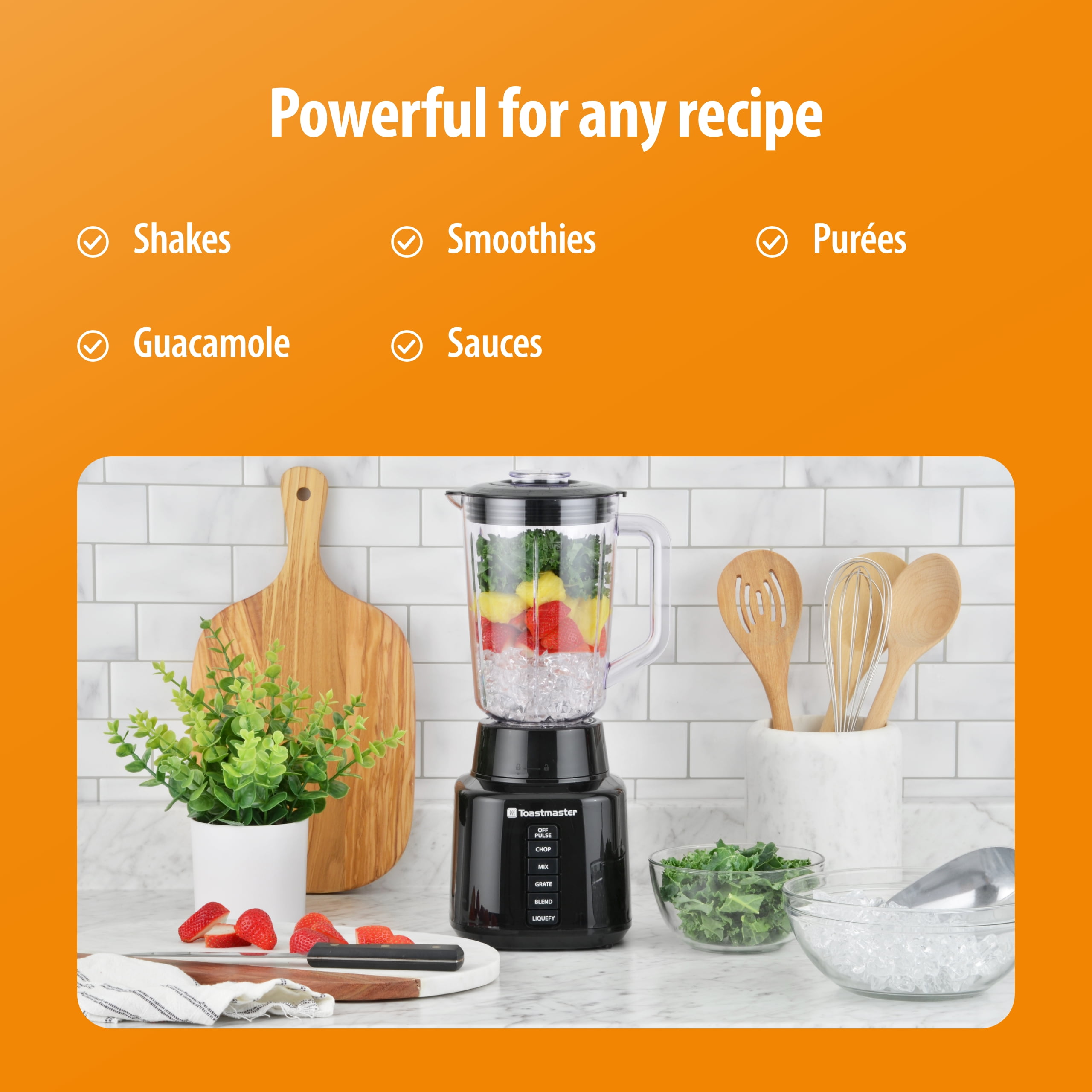 Toastmaster 450 Watt Blender with 48 oz BPA-Free Jar