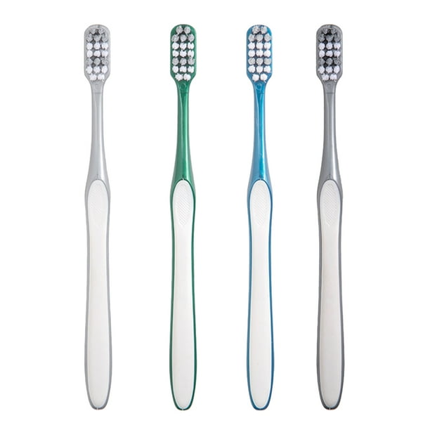 ColoMX 4 Uds cepillos de cerdas duras cepillos de dientes de viaje para hombre cepillos de dientes de viaje cepillos de limpieza manuales