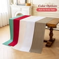 thumbnail image 6 of Inosoo Linen-like Table Runner, 13x90 inch Polyester Fabric Table Scarf Waterproof Stain-Resistant Machine Washable, for Dining Party Holiday Home Décor,Burgundy Red, 6 of 10