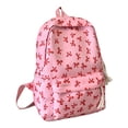 thumbnail image 2 of Bow Backpack For Women Aesthetic Nylon Rucksack Cute Kawaii Backpack Set With Bow Pattern, 2 of 6