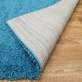 thumbnail image 3 of Maxy Home Bella Solid Turquoise Blue 5 ft. Round Shag Area Rug, 3 of 4