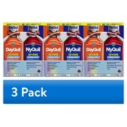 (3 pack) Vicks DayQuil and NyQuil Severe Cold and Flu Liquid, Cold and Flu Medicine for Adults, 2x12 Fl oz
