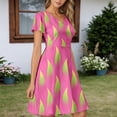thumbnail image 2 of YAYUBA Summer Dresses for Women Fun Fruit Outfit 2026 Short Sleeve Casual Floral Tiered Swing Vacation Mini Dress, 2 of 6