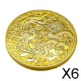 thumbnail image 1 of Paquete de 5-6 monedas conmemorativas de dragón y Fénix, recuerdo de adivinación de la , artes doradas 6 piezas, 1 of 8