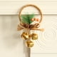 thumbnail image 3 of Adornos grandes de Navidad Campana navideña para decorar el árbol de Navidad Adorno navideño para colgar en la puerta con bayas de acebo y piña con lazo Corona navideña para envolver regalos, 3 of 7