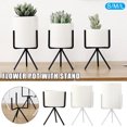 thumbnail image 1 of Ceramic Flower Pot Indoor Plant Display Planter with Stand Holder Cafe Home Decor, 1 of 7
