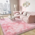 thumbnail image 6 of Socofuz Indoor Fluffy Rug,5x7 Fuzzy Non-Slip Carpets for Girls Room Bedroom Kids Room Nursery Home Decor Tie-dye Pink, 6 of 7