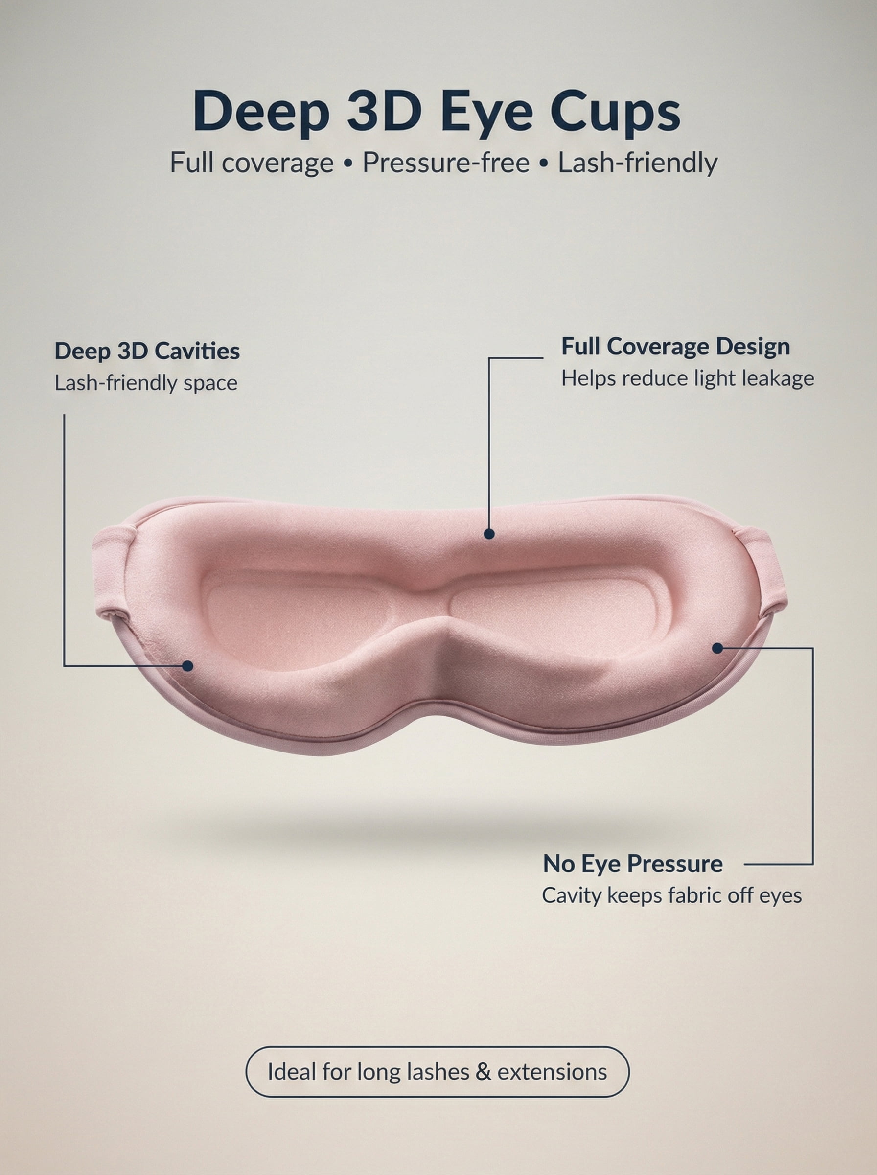 FACEMOON 2 Pack Adult Sleep Mask – Weighted Memory Foam Comfort 99% Light Blocking Zero Pressure Lash Extension Safe for Sleep