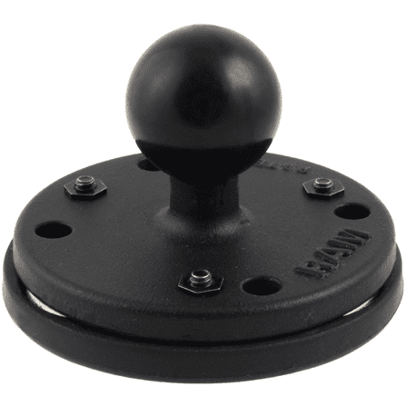RAM-B-202-339U RAM Mounts 2.5" Round Base with the AMPs Hole Pattern, 1" Ball & Triple Magnetic Base Adapter