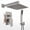 Brushed Nickel/10in/9.84 x 9.84 x 2.17 inch, variant on Alvantor Wall-Mounted Shower Faucet Set, 10/12 Inch Square Overhead Spray and Handheld Shower Head with Pressure Balance and Temperature Control Valve