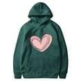 thumbnail image 5 of Women Valentine's Day Sweatshirt Cute Heart Hoodies Pullover Tops Oversized Loose Fit Holiday Oufit, 5 of 5