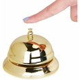 thumbnail image 3 of Metal Table Bell Table Bell Round Service Bell Counter Bell Call Bell ,8.5cm Diameter,Metal Service Bell for Kitchen,Restaurant,Bar,1 PCS Set（Golden）, kueat, 3 of 5