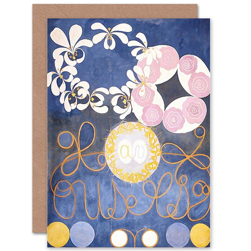 Painting Abstract Hilma Af Klint 1907 The Ten Largest Greetings Card