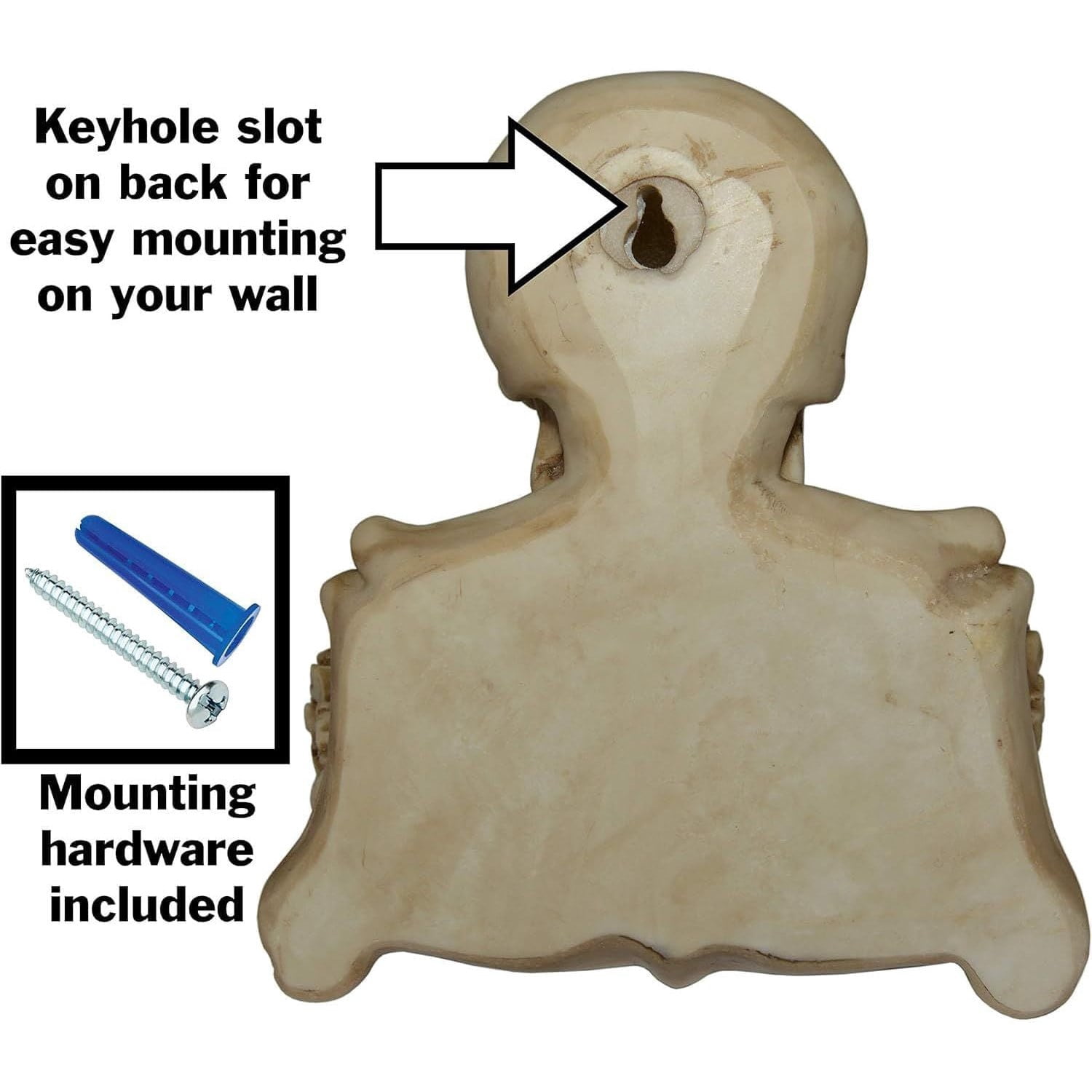 Skeleton Toilet Paper Holder Wall Mount Resin Gothic Bathroom Decor