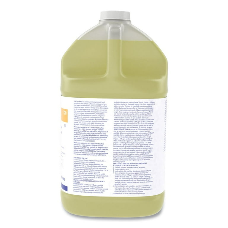 Liqu-A-Klor Disinfectant/Sanitizer, 1 gal Bottle, 4/Carton Liqu-A-Klor Disinfectant/Sanitizer, 1 gal Bottle, 4/Carton