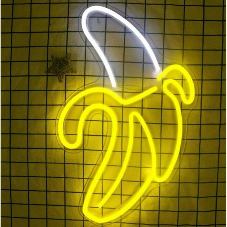 Banana Neon Sign - USB Powered LED Wall Art Neon Lights