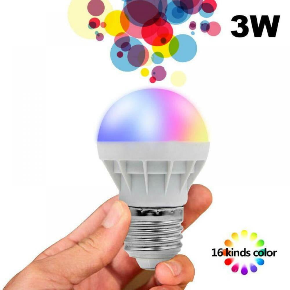 LED bulb, color changing bulb, 40W equivalent, dimmable 5W, E27 threaded base, RGBW, atmosphere lamp floodlight bulb - 16 colors selection - timing infrared remote control