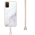 thumbnail image 3 of Allytech Galaxy A03S Case, Marble Serious TPU Shockproof Detachable Lanyard Heavy Duty Protection Shock-Absorbing Ultra Thin Lightweight Case Cover for Samsung Galaxy A03S, White, 3 of 4
