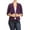 Purple, variant on Plus Size Women's Trendy Style Open Front Solid Jacket