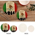 thumbnail image 3 of SKYSONIC Mexico Flag Pot Holders Trivets, 2 Pcs Heat Resistant Trivets,Football Supporters Cotton Thread Weave Mats for Hot Pads Pans Pot Bowl Teapot for Kitchen Decor, 3 of 7