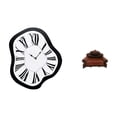 thumbnail image 1 of Reloj de pared de interior nórdico con números , modelo de sofá en miniatura de acrílico, mueble para casa de muñecas, diseño único, ideal para, 1 of 8