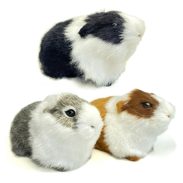 Figuras de hámster realistas Basuo-9Q de peluche, 3 unidades