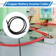 thumbnail image 7 of 1 Pc Battery Inverter Cable 6 AWG Gauge 4FT 5/16" Lug Battery Cable Universal for Car Vehicle Boat RV Solar Tinned Copper Black, 7 of 7