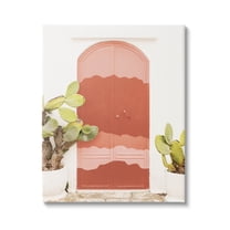 Contemporary Desert Doorway Cactus Botanical & Floral Photograph Gallery Wrapped Canvas Print Wall Art