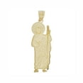 thumbnail image 3 of 14k Yellow Gold White Rhodium, Saint Jude San Judas Pendant Religious Charm, 3 of 6