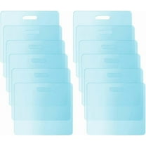 12pcs Dazzle Blue Acrylic Badge Buddy 3.1x3.3inch DIY Badge Buddy Blanks Set with Protective Film for Nurse Teacher Lab Tech Receptionist Hole: 20x5mm